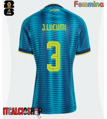 Colombia Jhon Lucumi #3 Seconda Maglia Femmina Mondiali 2026 Manica Corta